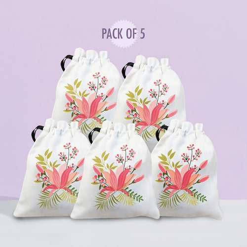 UTILITY / GIFT BAGS {lotus} - pack of 5