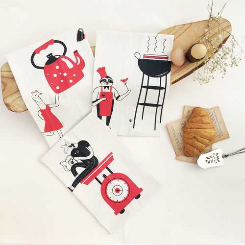 KITCHEN TOWELS {quirky crew} - pack of 3