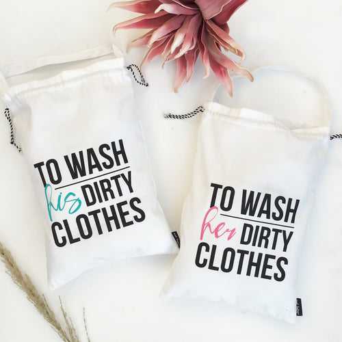 MINI LAUNDRY BAGS {his and hers} - pack of 2