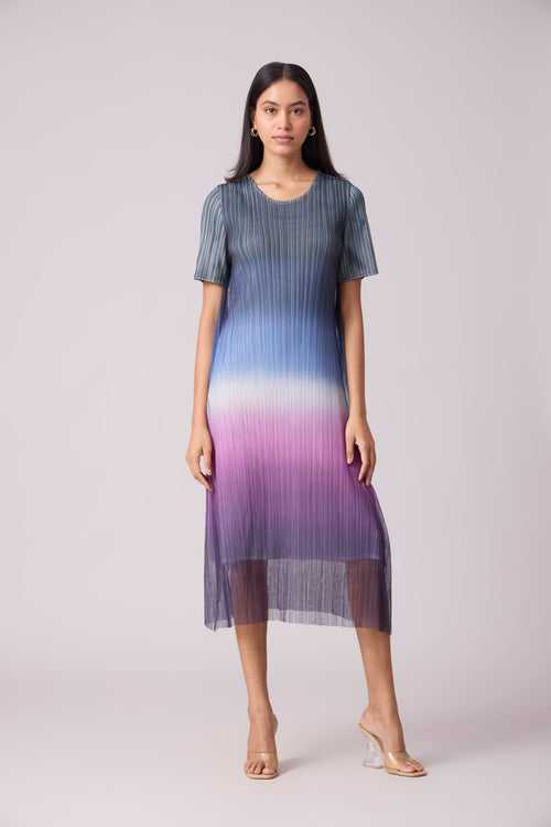 Leanna Layer Dress - Grey Purple