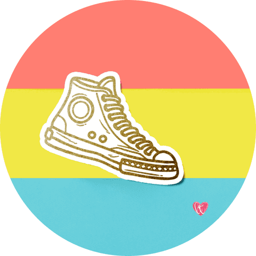 Shoe/Converse Foil Vinyl Sticker