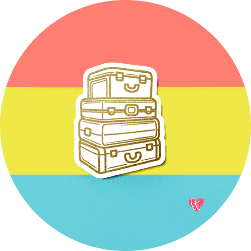 Suitcases Foil Vinyl Sticker