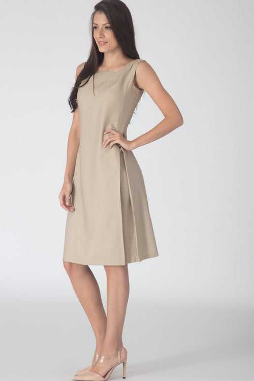 Orient Beige A line Dress