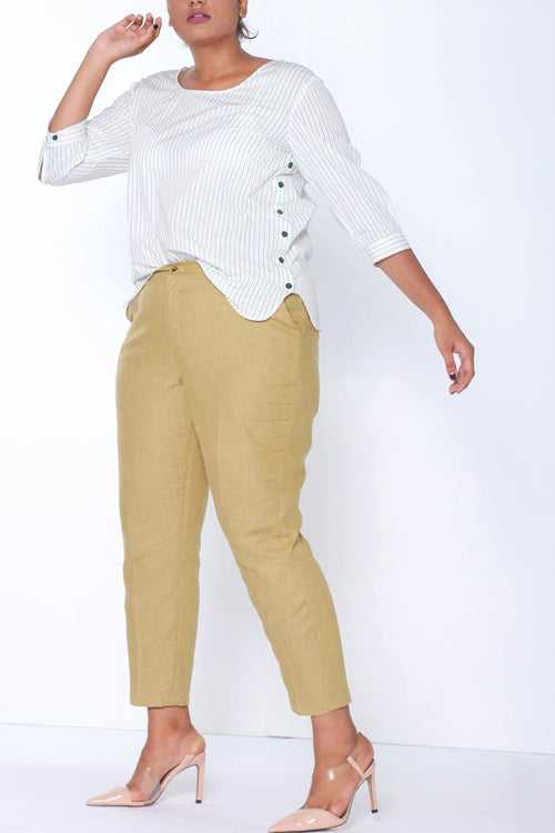 Light Olive Cotton Pants