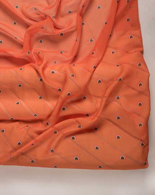 Digital Print 80 Gram Poly Georgette Jacquard Fabric