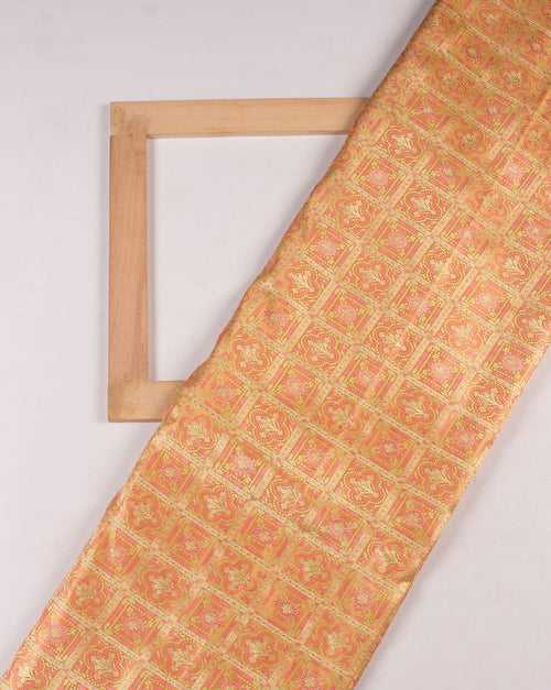 Jamawar Weave Woven Satin Banarasi Fabric