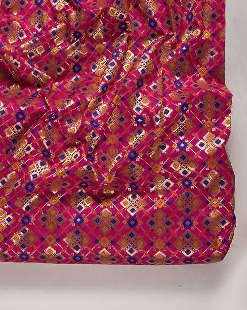 Zari Jacquard Banarasi Kataan Silk Fabric