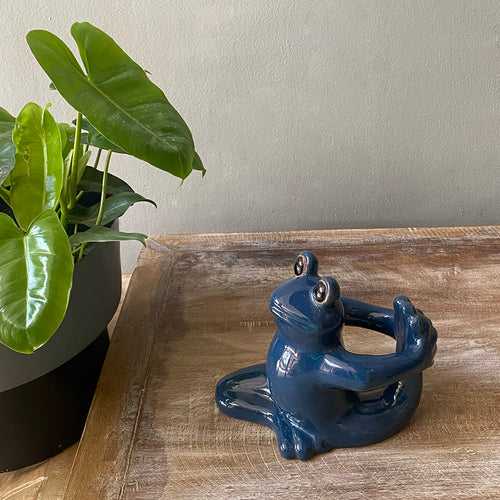 Ceramic Yoga Frog