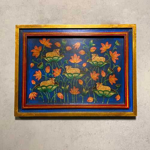 Wooden Painted Frame "Pichwai art"