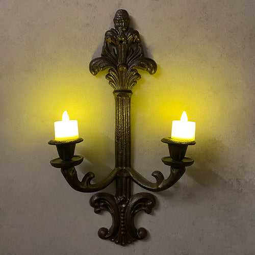 Wrought Iron Wall  Candle Holder
