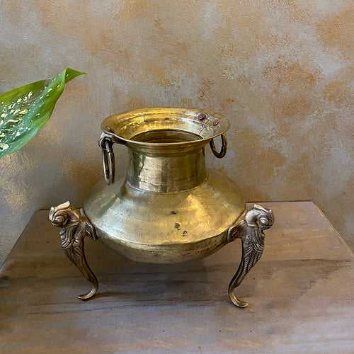 Antique Brass Pot Medium