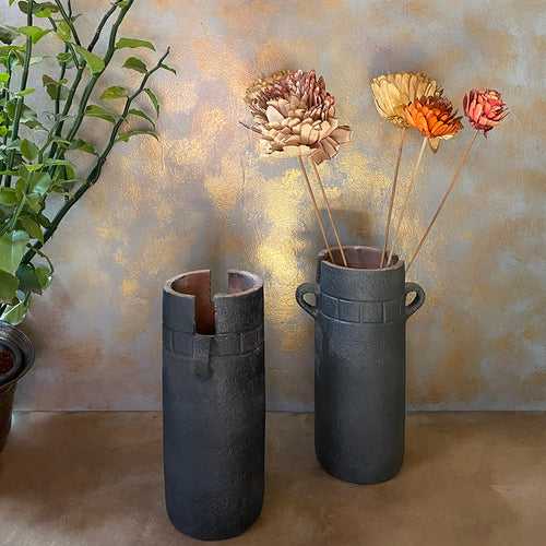 Clay Vases (Set of 2)
