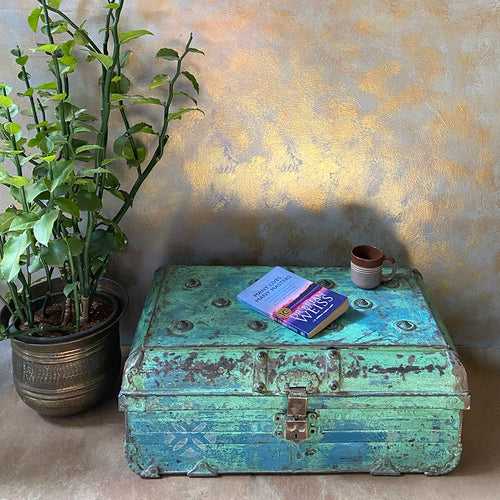 Antique Metal Trunk