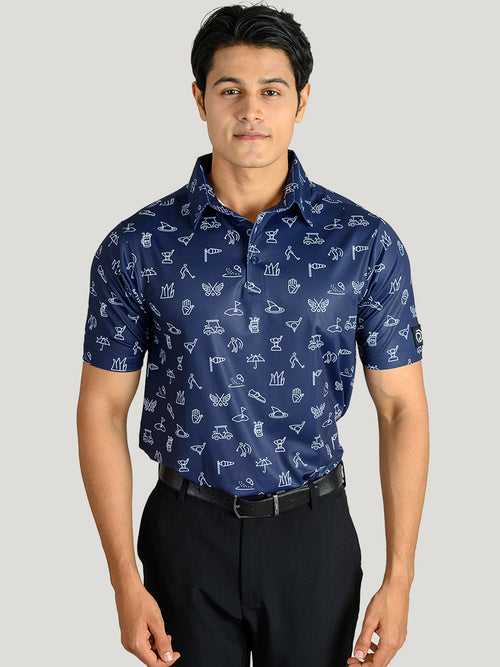 Printed Performance Sports Polo