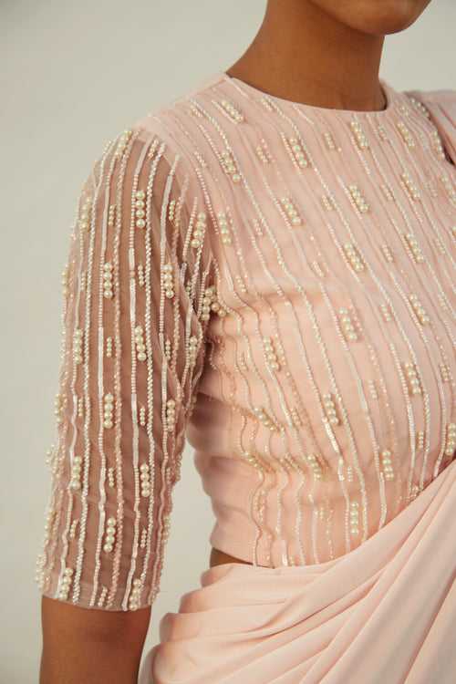 Blush embroidered blouse