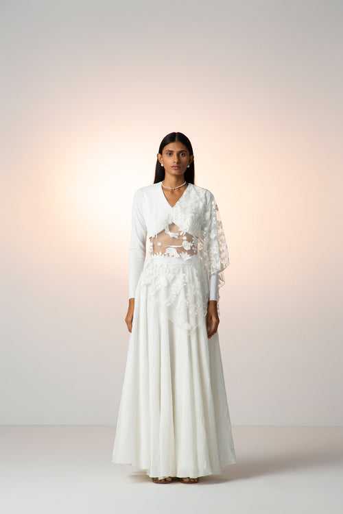 GLACIER [ Lehenga Set / Ivory ]