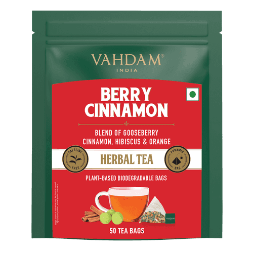 Berry Cinnamon Herbal Tea Tisane - 50 Tea Bags