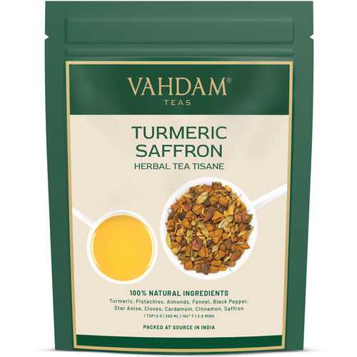 Turmeric Saffron Herbal Tea Tisane, 100gm