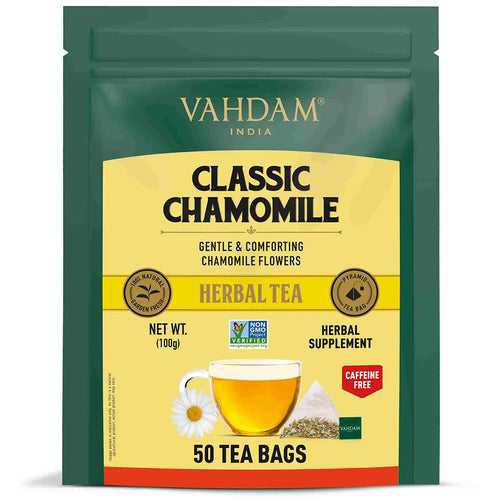 Classic Chamomile Herbal Tea Tisane - 50 Tea Bags