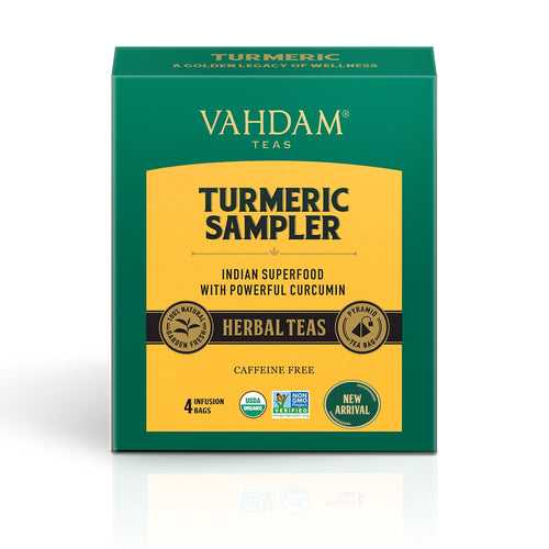 Turmeric Tea Bags Sampler (4 Variants, 4 Count)