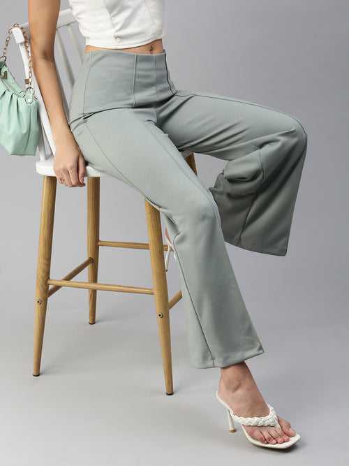 Women Formal Pant Sage Green