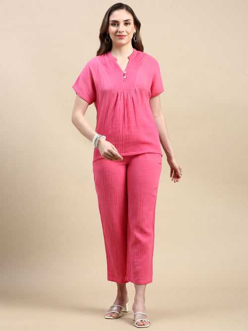 Wide Leg Pant-Pink