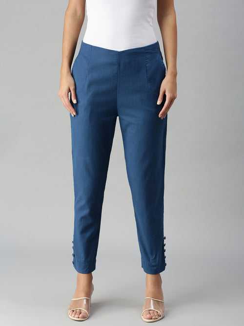 Women's Cigarette Pant Indigo Blue