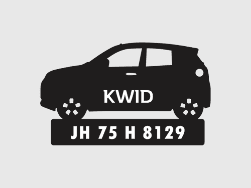 Car Shape Number Plate Keychain - VS89 - Renault KWID