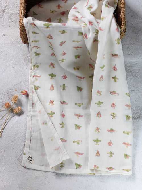 BABY MUSLIN SWADDLE-WORLD OF AEROPLANE