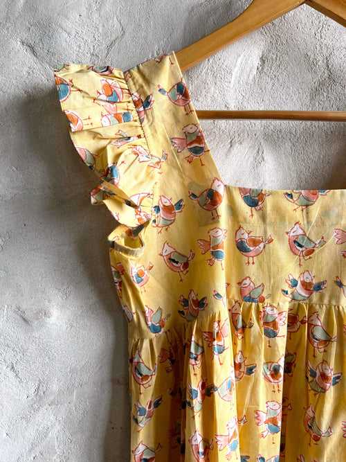 Marigold Birdies Dress