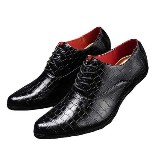 Hair stylist   pattern leather shoes men's Korean style casual business shoes