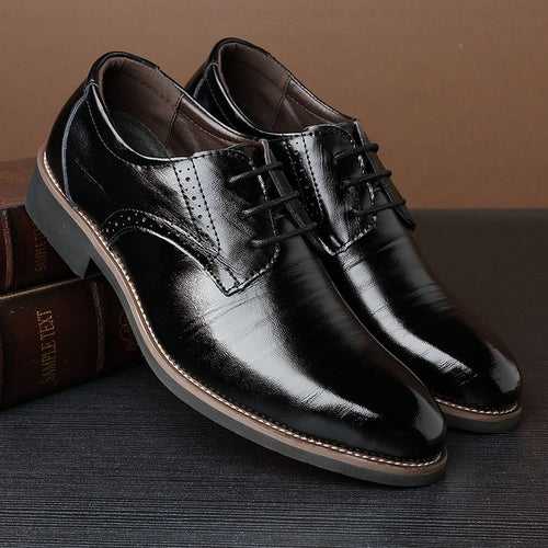 Foreign trade extra large size business men's shoes front lace-up rubber work shoes