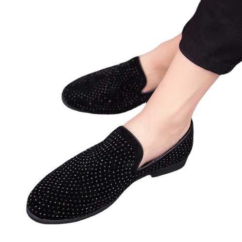 2023 Loafers Men's 46   Large Size Hairstylist Men's Shoes New Fashion Sleeve Foot Barber Men's Shoes