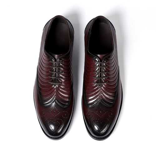 Men's Business Casual Leather Shoes Cowhide Embossed Oxford Shoes European Station High-End Men's Shoes Formal Wedding Banquet Shoes