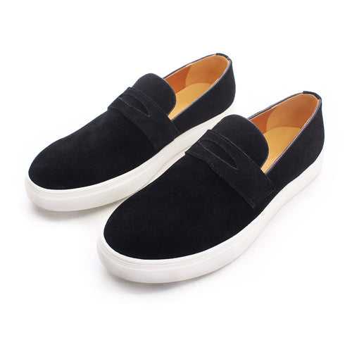 Shoes Men's Matte Leather Loafers Men's Black Flat Shoes Slip-on Comfortable Breathable All-Match Men's Shoes Wholesale