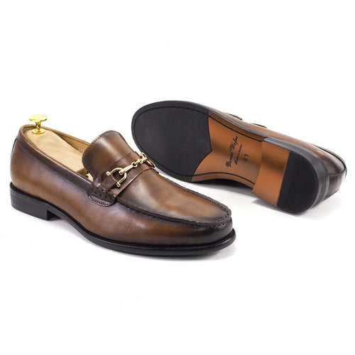 2023 Loafers Men's Leather Handmade Leather Shoes Classic Horse Shackle Brown Black Slip-on Lofter Men's Shoes
