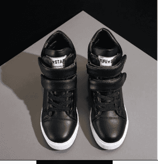 Sneaker shoes men 2024 black double strap