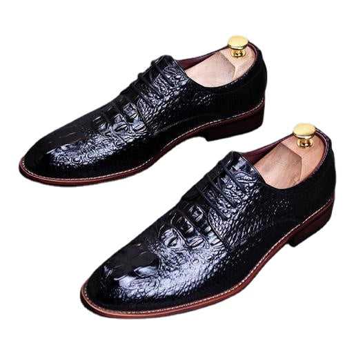 Men's pointed leather shoes Business dress Men's shoes   lace