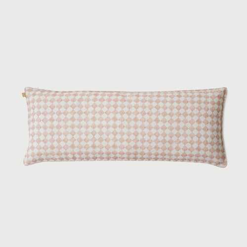 Checker Blush Lumbar Cushion Cover by Sanctuary Living