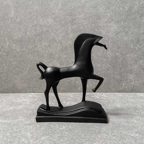 Artemis Black Horse Sculpture