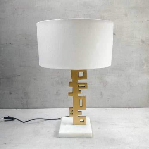 Faye Metal and Marble Table Lamp