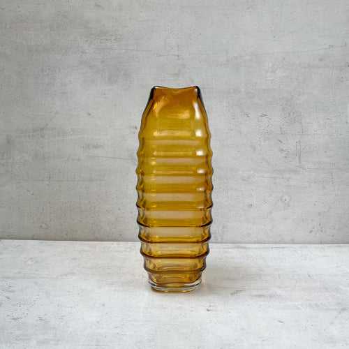 Caylee Amber Glass Vase (Large)