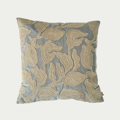 Cascade Embroidered Duck Egg Cushion Cover by Sanctuary Living