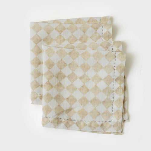 Checker Beige Table Napkin (Set of 2) by Sanctuary Living