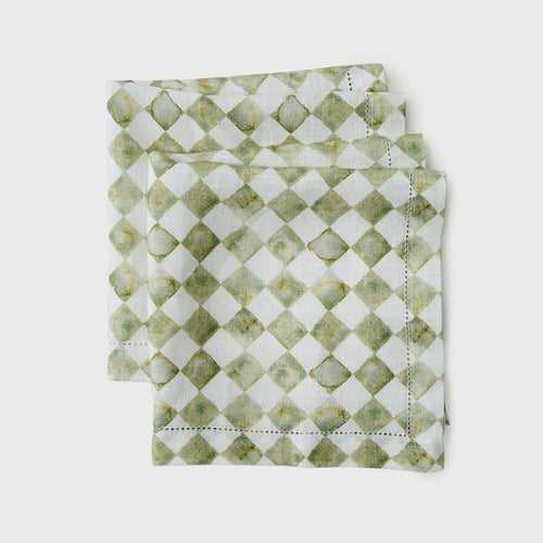 Checker Green Table Napkin (Set of 2) by Sanctuary Living