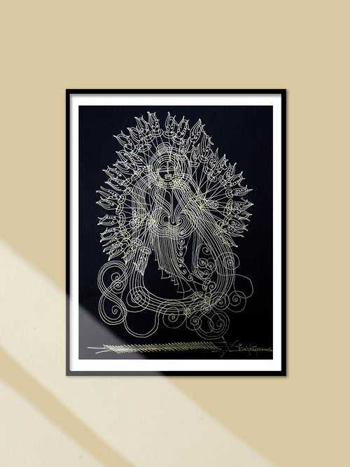 Durga Mata in Surpur Art by Krishna Prakash