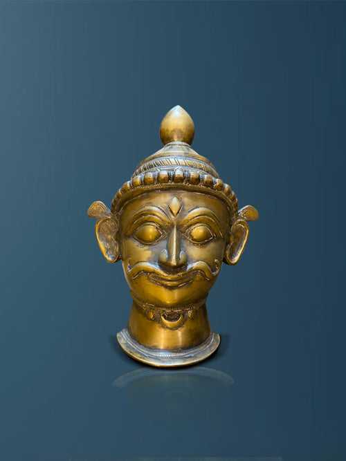 Mangesh (Shiva) in Vintage Style Brass Mask