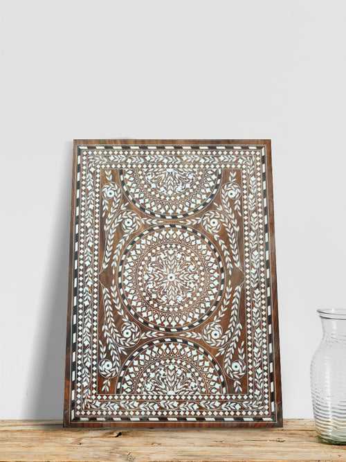 Handcrafted Tray in Wood Inlay by Satyug Singh