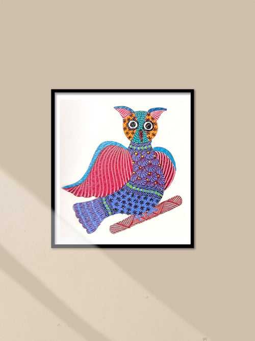 Owl in Gond by Kailash Pradhan