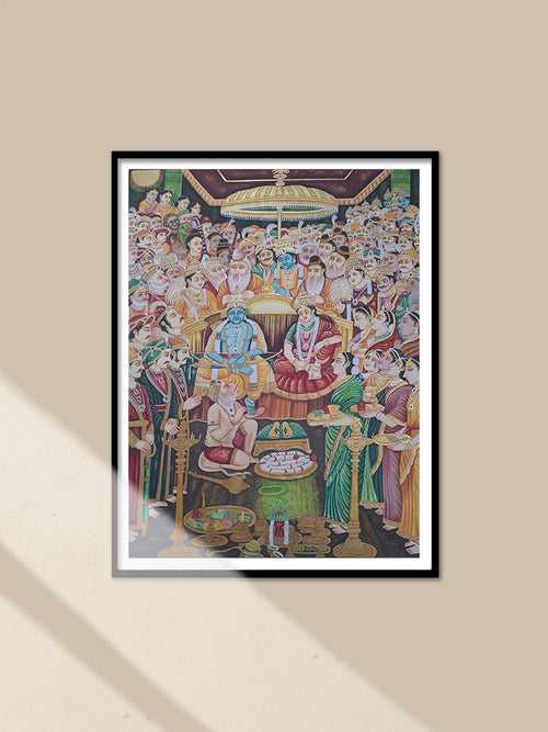 Rama Rajyabhishek in Pichwai by Shehzaad Ali Sherani